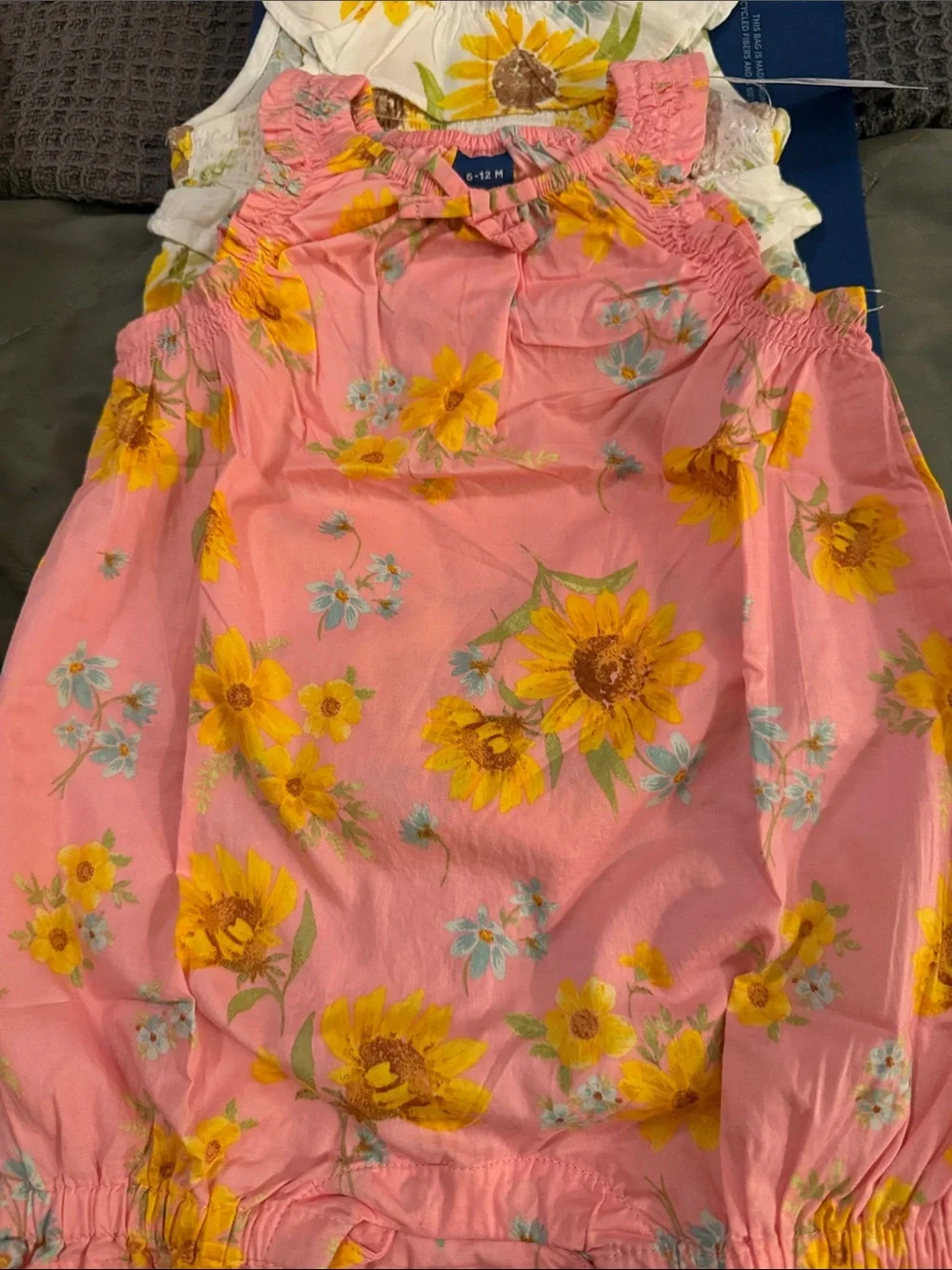 Old Navy Girls Sunflower One-Piece outfits - White, Pink, Yellow